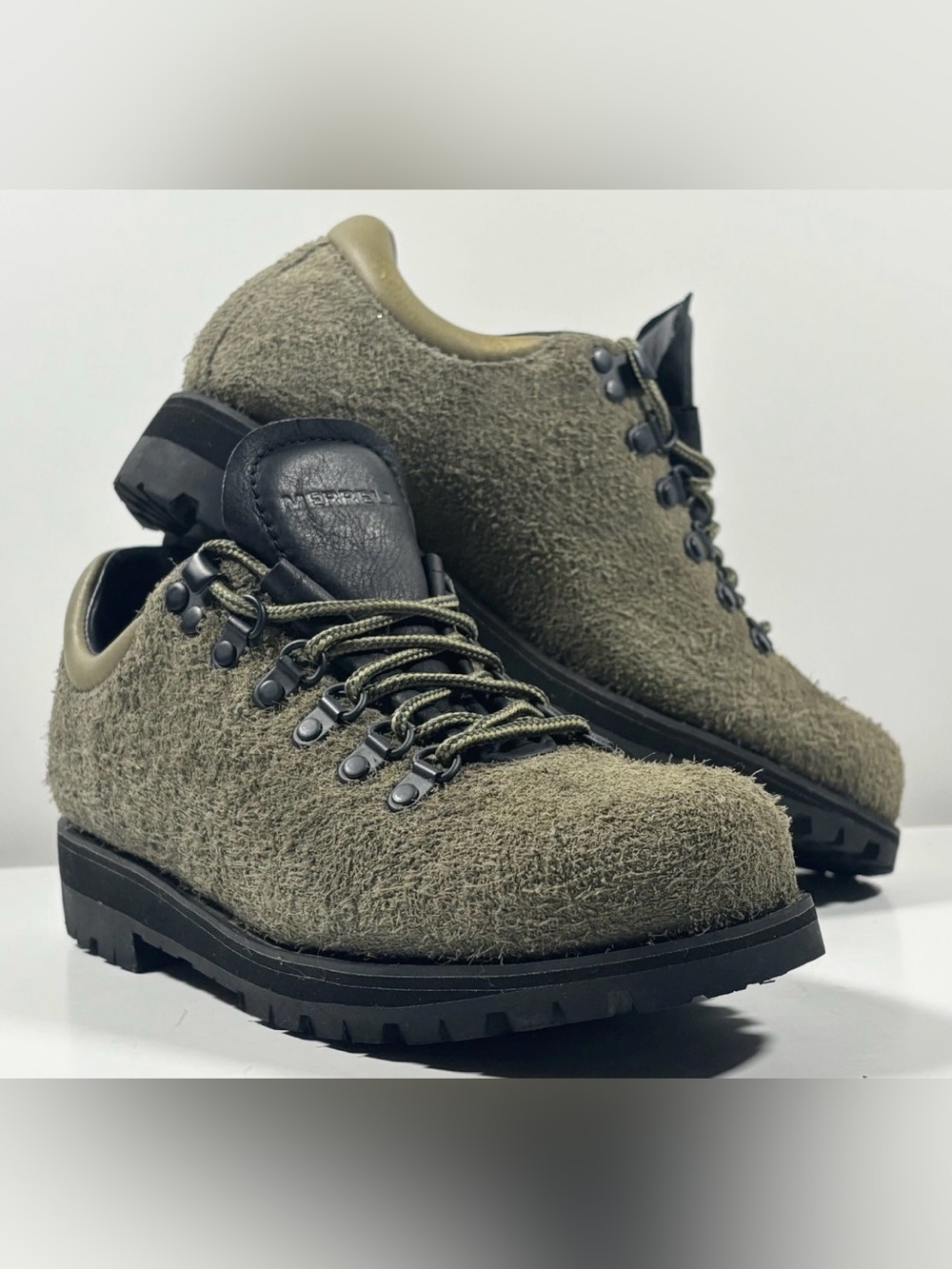 Merrell Wilderness 1 TRL Women’s Size 6 Olive Roughout Suede Hiking Shoes EUC